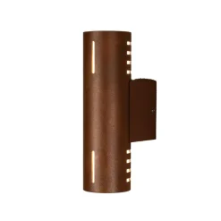 Udendørs væglampe Cuneo, rustfarvet, 25 cm, metal, op/ned^Konstsmide Discount