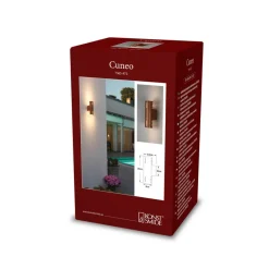 Udendørs væglampe Cuneo, rustfarvet, 25 cm, metal, op/ned^Konstsmide Discount