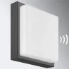 LCD Udendørs væglampe Ernest, grafit, E27, bevægelsessensor