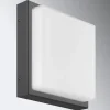 LCD Udendørs væglampe Ernest, grafit, 25 x 25 cm, E27, stål