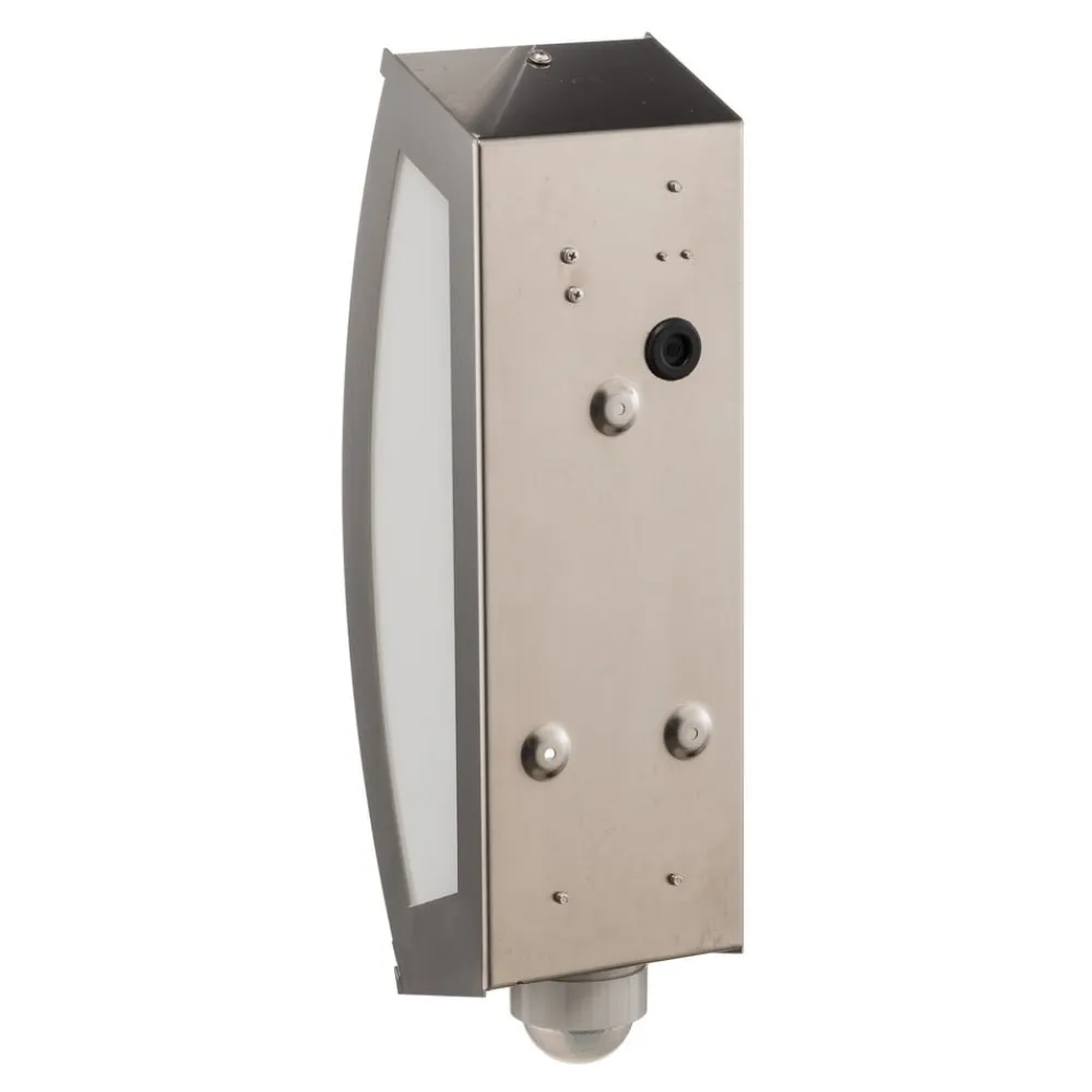 Udendørs væglampe firkantet i stål med sensor^CMD New