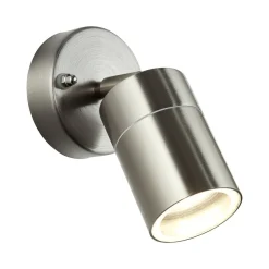 Udendørs væglampe Jandy down, drejelig, rustfrit stålfarve, metal^Brilliant Best