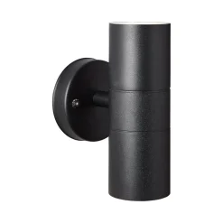 Udendørs væglampe Jandy up/down, sort, metal, glas, GU10^Brilliant New