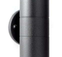 Udendørs væglampe Jandy up/down, sort, metal, glas, GU10^Brilliant New