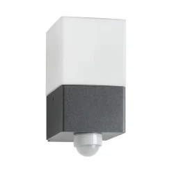 LCD Væglampe Med Sensor>Udendørs væglampe Linus, grafit, Sensor, stål, glas, E27