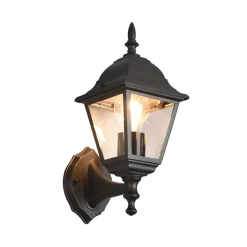 Trio Lighting Udendørs væglampe Livenza, topfatning, sort, aluminium