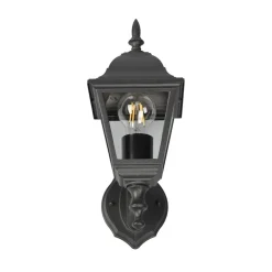 Trio Lighting Udendørs væglampe Livenza, topfatning, sort, aluminium