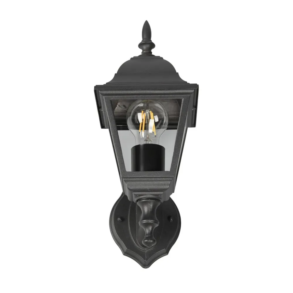 Trio Lighting Udendørs væglampe Livenza, topfatning, sort, aluminium