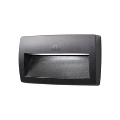 Udendørs væglampe Lorenza sort/klar 26 cm, R7S CCT kunstharpiks^Fumagalli Discount