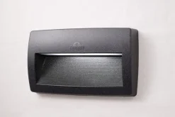 Udendørs væglampe Lorenza sort/klar 26 cm, R7S CCT kunstharpiks^Fumagalli Discount