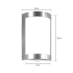 CMD Udendørs væglampe Marco3 i stål med sensor