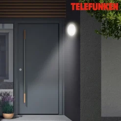 Telefunken Udendørs væglampe med sensor Nizza Ø 28cm hvid 4.000K