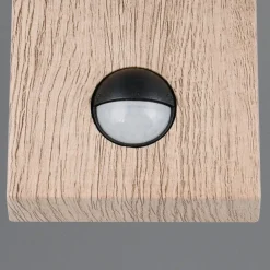 Udendørs væglampe Sambesi, trælook, trykstøbt aluminium, sensor^Trio Lighting Clearance