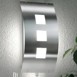 CMD Væglampe Med Sensor>Udendørs væglampe Toma i stål med sensor