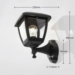 Udendørs væglanterne Acelya med bevægelsessensor^Lindby Best