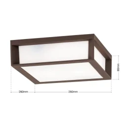 ORION Udendørslampe Henry, corten, trykstøbt aluminium, E27, IP44