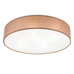 Ufo loftlampe med linnedskærm, brun^ORION Outlet