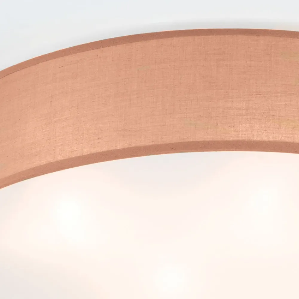 Ufo loftlampe med linnedskærm, brun^ORION Outlet