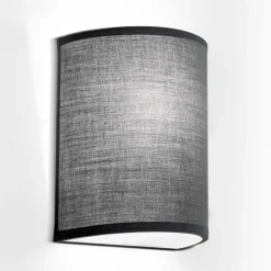 ORION Væglamper|Væglamper>Ufo væglampe med linnedskærm i grå