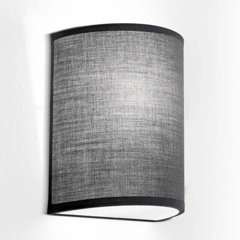 ORION Væglamper|Væglamper>Ufo væglampe med linnedskærm i grå