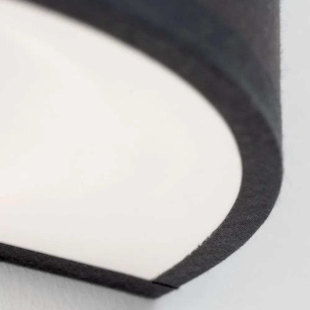 ORION Væglamper|Væglamper>Ufo væglampe med linnedskærm i grå