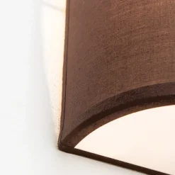 Ufo væglampe med linnedskærm i brun^ORION New