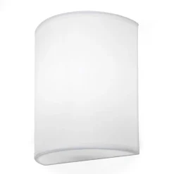 ORION Ufo væglampe med linnedskærm i hvid