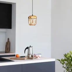 UMAGE Pendellamper>Acorn hængelampe 1 lyskilde rav messing