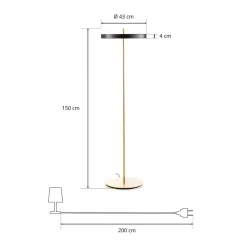 UMAGE Asteria Floor LED-gulvlampe, sort