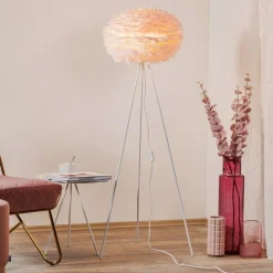 Eos Medium gulvlampe rosa, hvid trefod^UMAGE Outlet