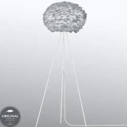 UMAGE Eos medium gulvlampe, tre ben, lysegrå