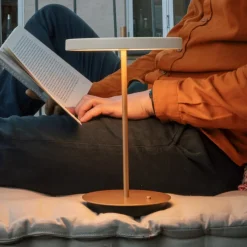 LED-bordlampe Asteria Move perlehvid/messing 31cm^UMAGE Sale