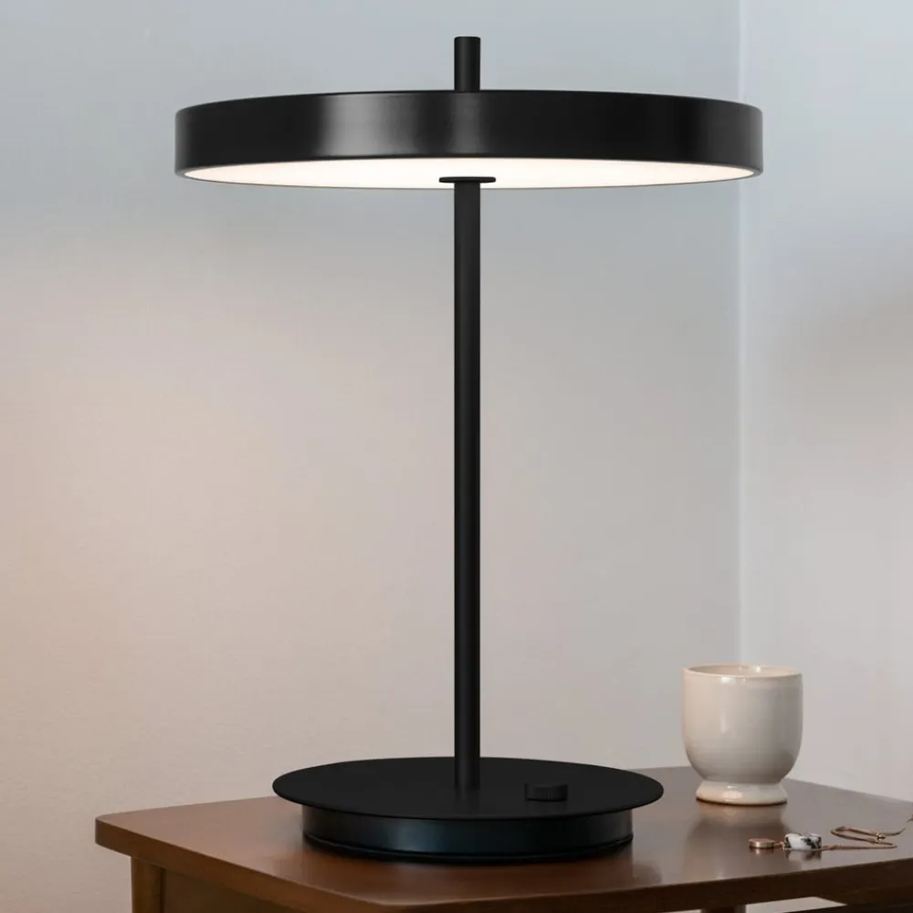 LED-bordlampe Asteria Table, USB, sort/sort^UMAGE Discount
