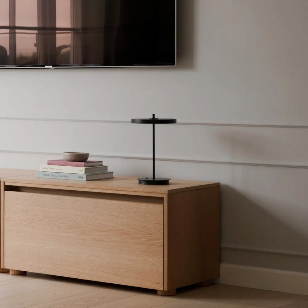 LED-bordlampe Asteria Table, USB, sort/sort^UMAGE Discount