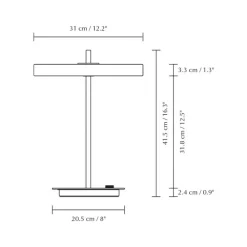 LED-bordlampe Asteria Table, USB, sort/sort^UMAGE Discount