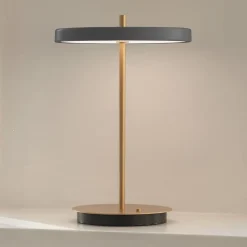 UMAGE Bordlamper>LED-bordlampe med batteri Asteria Move antracit/messing 31 cm