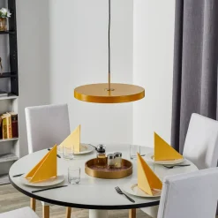 LED-hængelampe Asteria Medium, gul/messing, Ø 43 cm^UMAGE Clearance