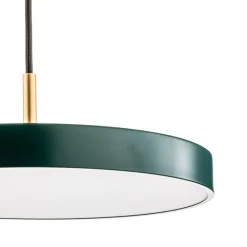 UMAGE LED-hængelampe Asteria Mini mørkegrøn/messing Ø 31 cm