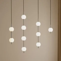 UMAGE Pendellamper>LED-hængelampe Audrey, stålfarvet, 3 lyskilder, Ø 12 cm