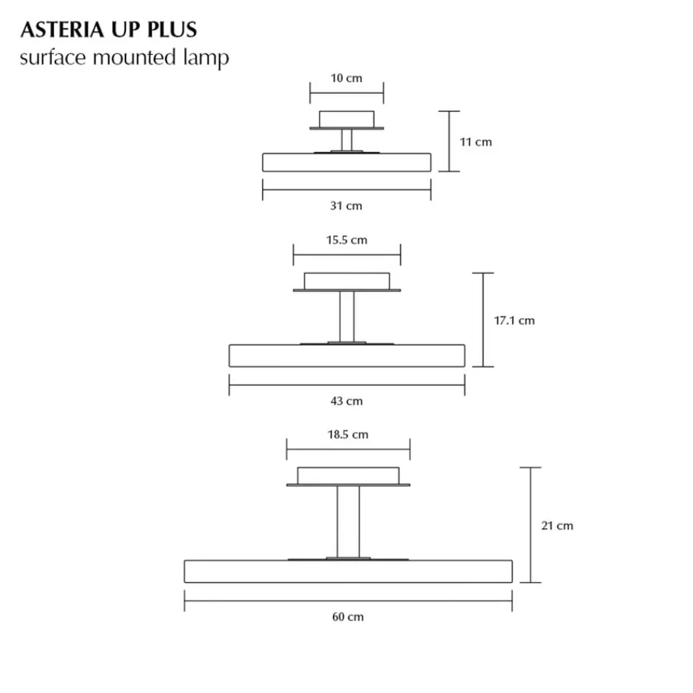 LED-loftlampe Asteria UP PLUS, perlehvid, Ø 60 cm CCT^UMAGE Outlet