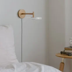 UMAGE LED-væglampe Asteria Short, hvid, 25 cm, stik