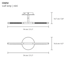 LED-væglampe Omni, sort, bredde 54 cm, 2 lyskilder^UMAGE Sale