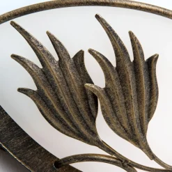 ORION Uplight væglampe Fleur, antik guld