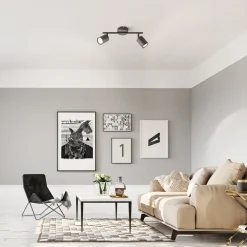 FISCHER & HONSEL Spotlights>Vano LED-loftspot, sort, 2 lyskilder