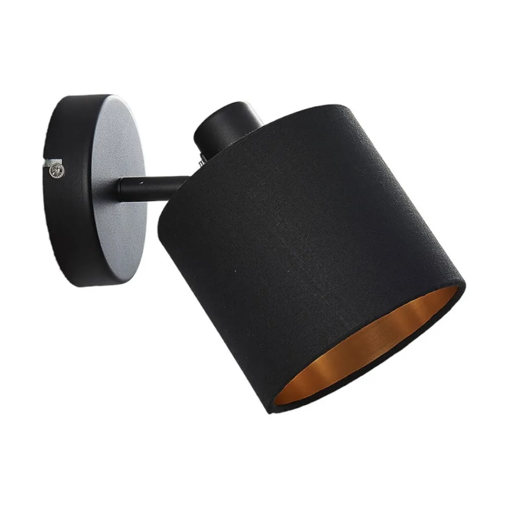 Vasilia væglampe i sort og guld, 1 lyskilde.^Lindby