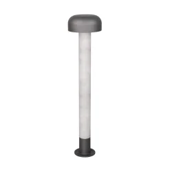 Trio Lighting Vejlampe Fraser, grå/betonlook, aluminium, IP54, højde 84,5 cm