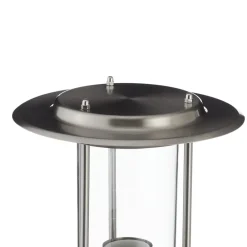 Brilliant Vejlampe York, stål, bevægelsessensor, IP44