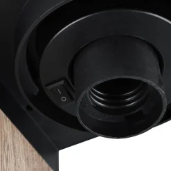 Trio Lighting Vejlampen ARDILA, trælook, højde 100 cm, metal/glas IP44