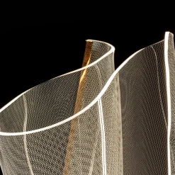 Schuller Valencia Velos LED-gulvlampe, organisk form, rosaguld