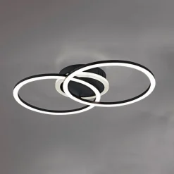 Venida LED-loftlampe i ring-design, sort^Reality Leuchten Outlet